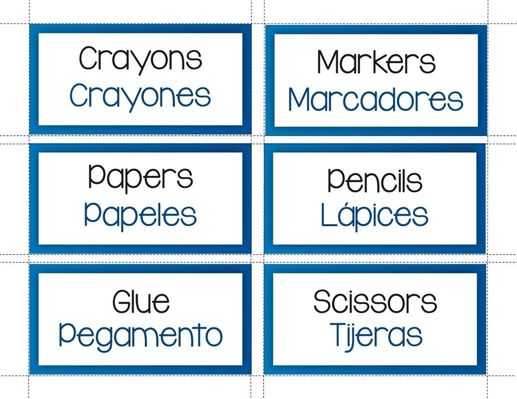 Freebies! - Hundred Languages throughout Free Printable Spanish Classroom Labels