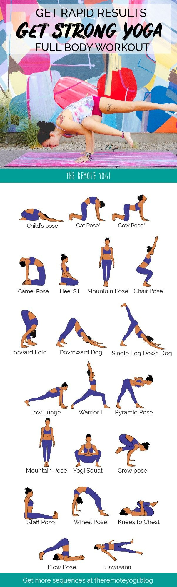 Full Body Yoga Workout – Free Printable Pdf in Yoga Pose Chart Printable
