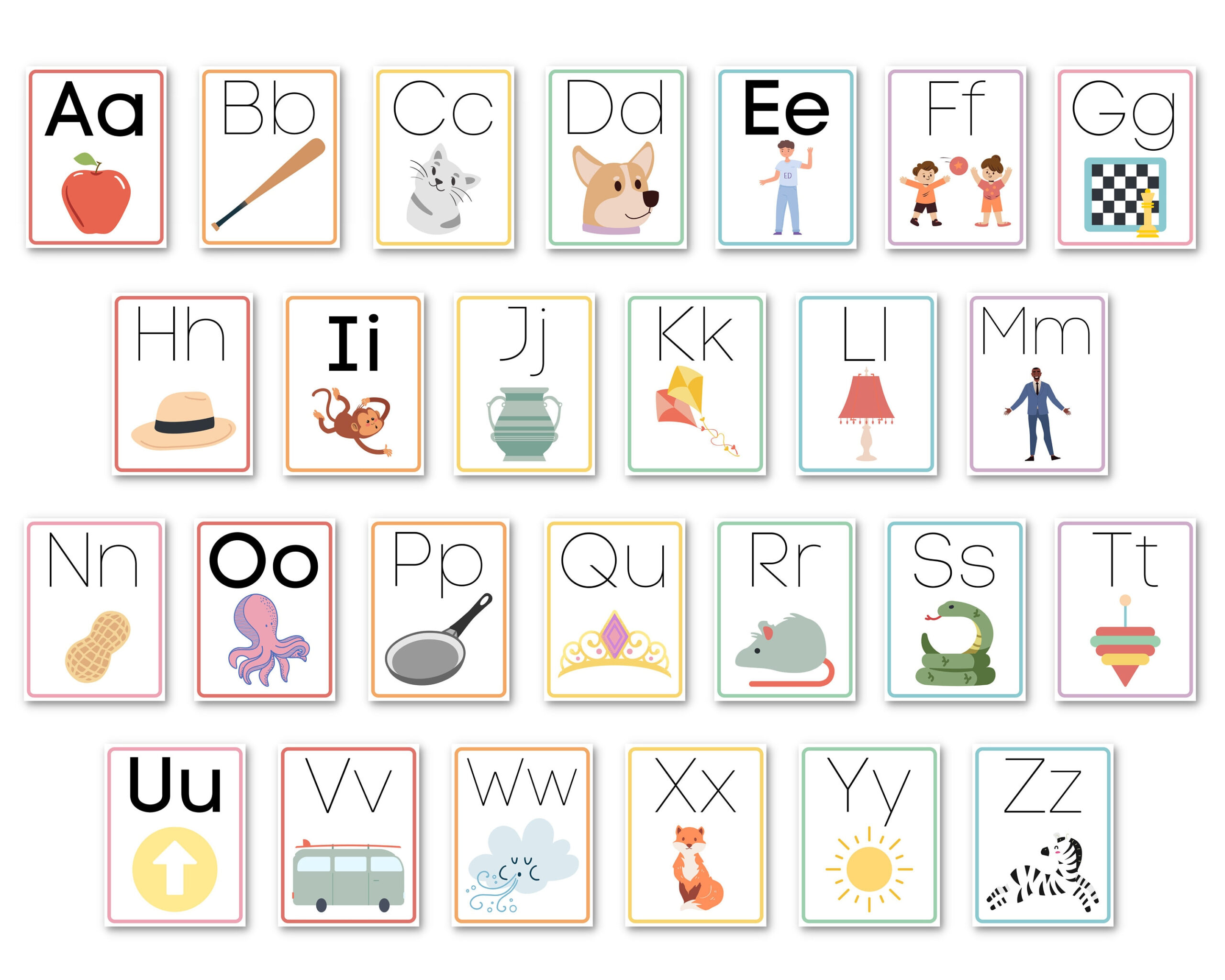 Fundations Aligned Wall Alphabet, Instant Print, Digital Download with Fundations Alphabet Chart Printable