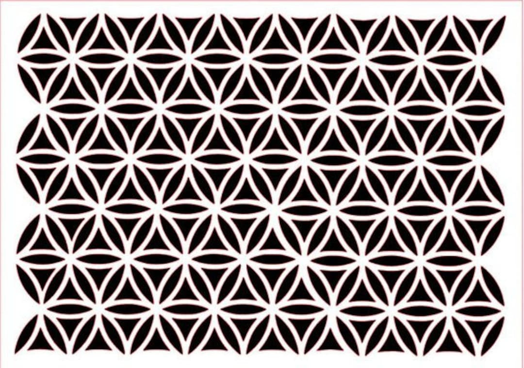 Geometric Flower Of Life Pattern Stencil - Etsy Uk with Flower Of Life Stencil Printable