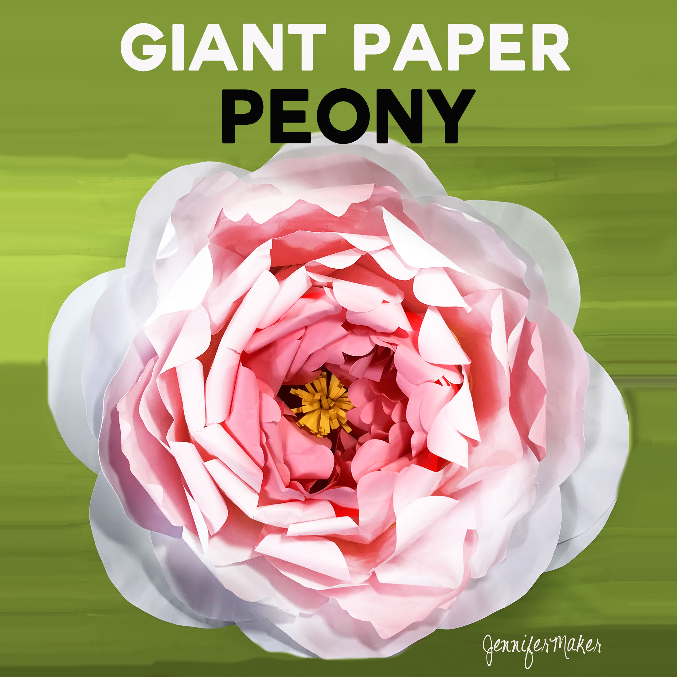 Giant Paper Peony Tutorial With Amazing Detail - Jennifer Maker with regard to Free Printable Peony Flower Patterns