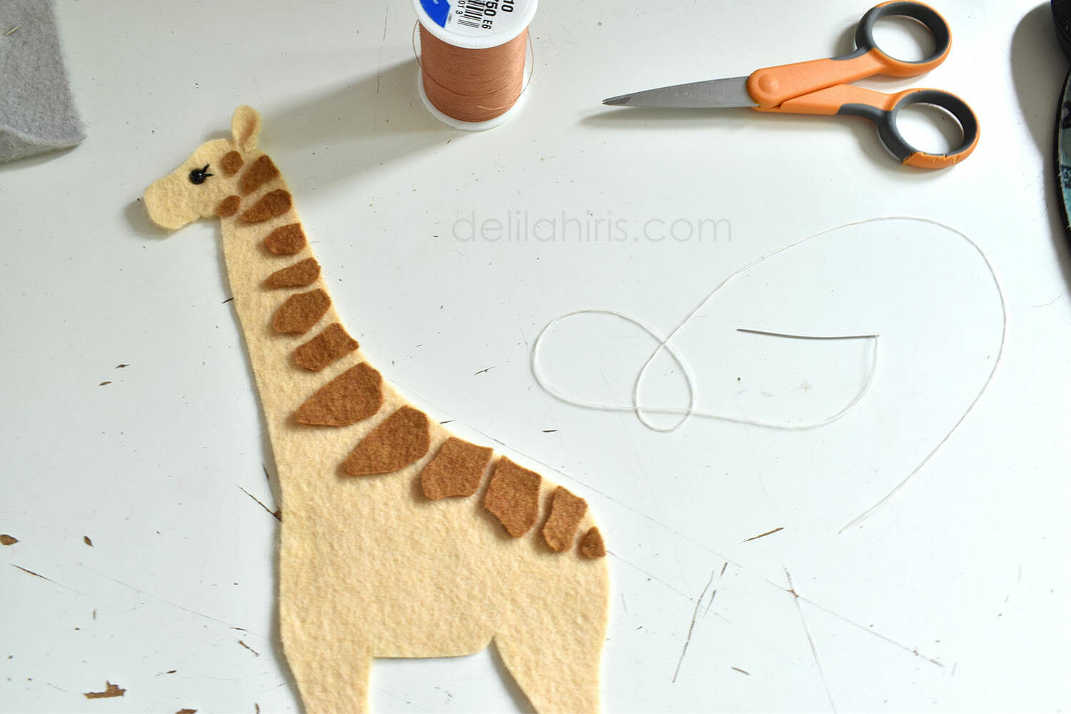 Giraffe Sewing Pattern Pdf &amp;amp; Svg File Tutorial - Delilah Iris Felt with regard to Free Printable Giraffe Sewing Patterns
