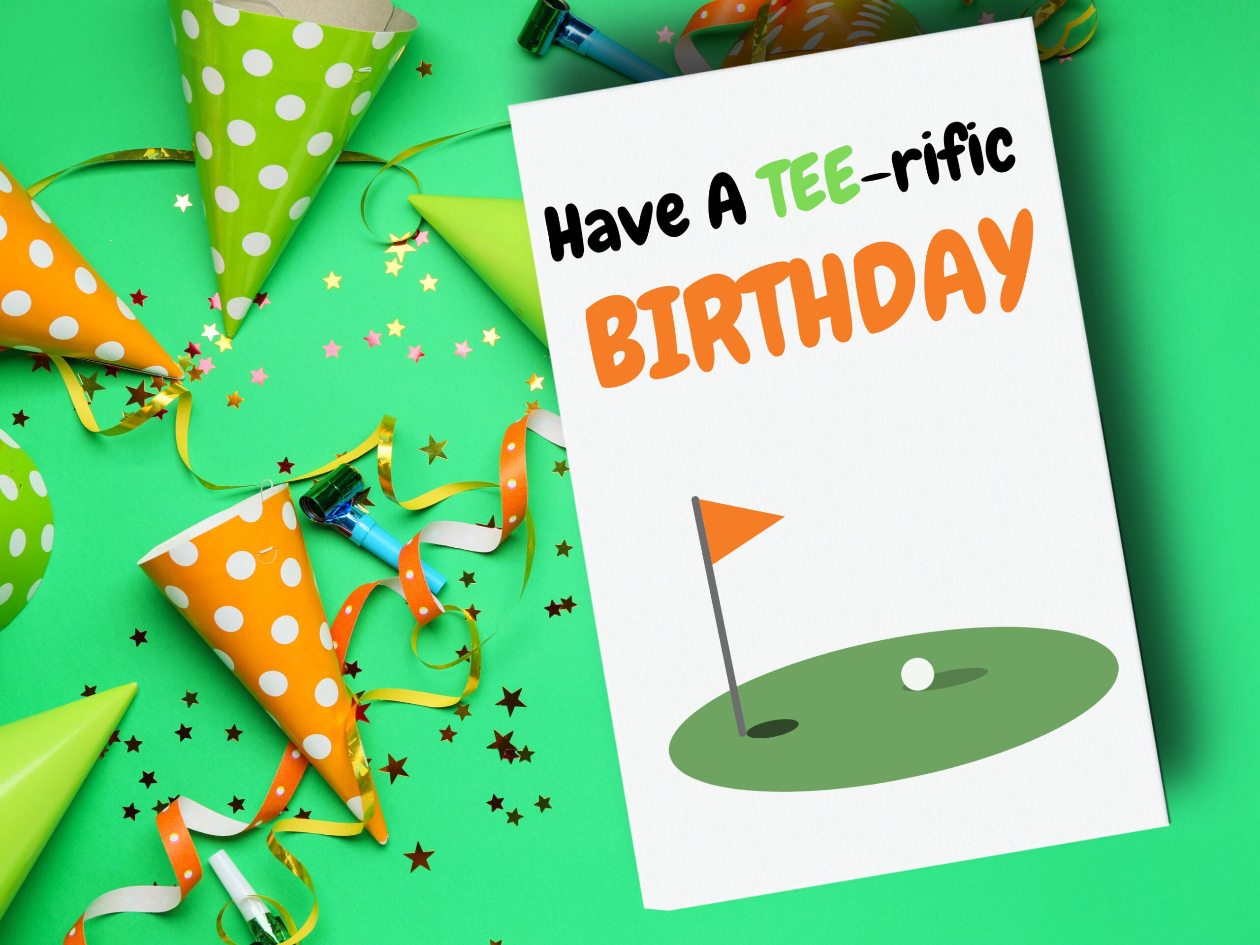 Golf Birthday Card Printable, Digital Instant Download - Etsy for Free Golf Birthday Cards Printable