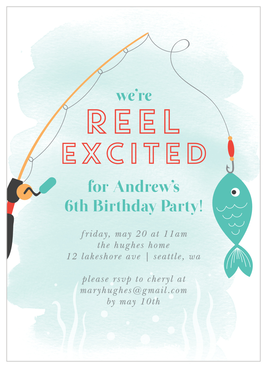 Gone Fishing Children&amp;#039;S Birthday Invitationsbasic Invite pertaining to Free Printable Fishing Birthday Invitations
