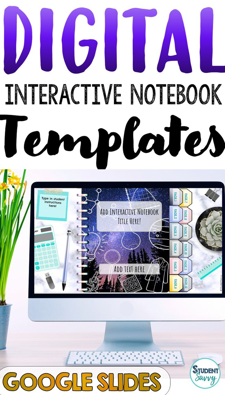 Google Slides Templates Digital Interactive Notebooks inside Free Digital Interactive Notebook Templates