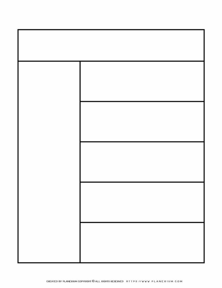 Five Column Chart Printable