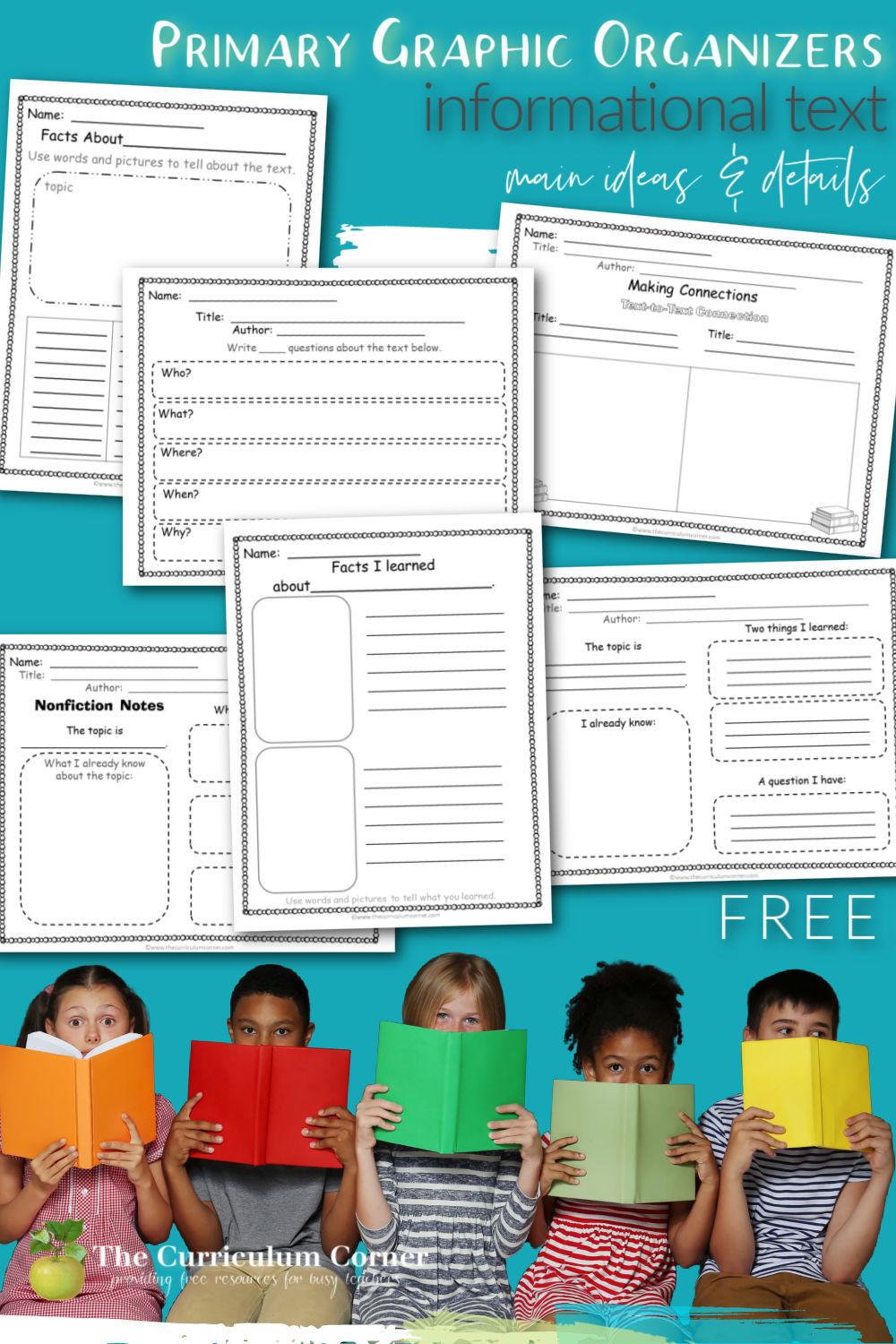 Graphic Organizers For Informational Text - The Curriculum Corner 123 inside Free Printable Nonfiction Graphic Organizers