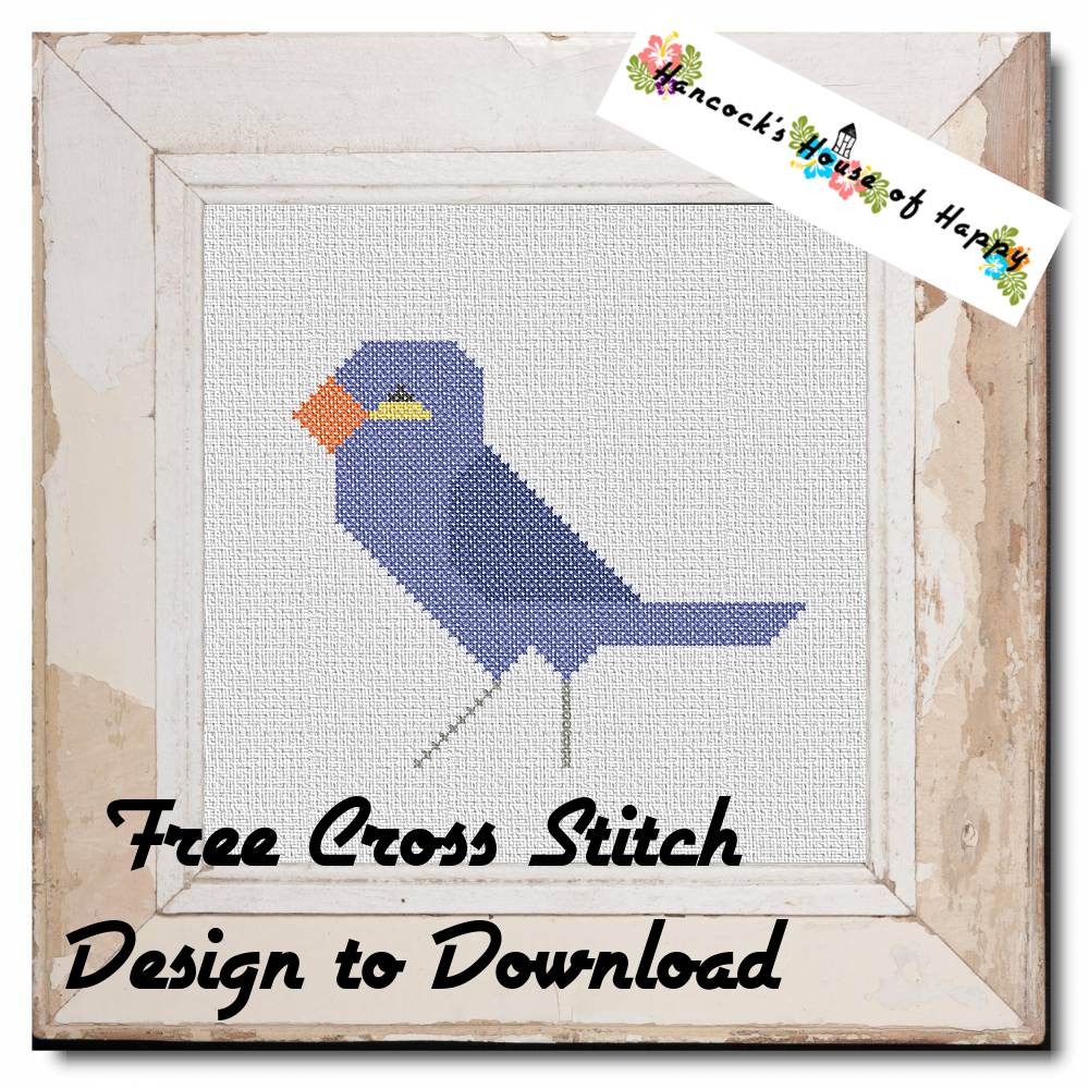 Hancock&amp;#039;S House Of Happy: Free Beginner Cross Stitch Design To within Free Easy Printable Bluebird Cross Stitch Patterns