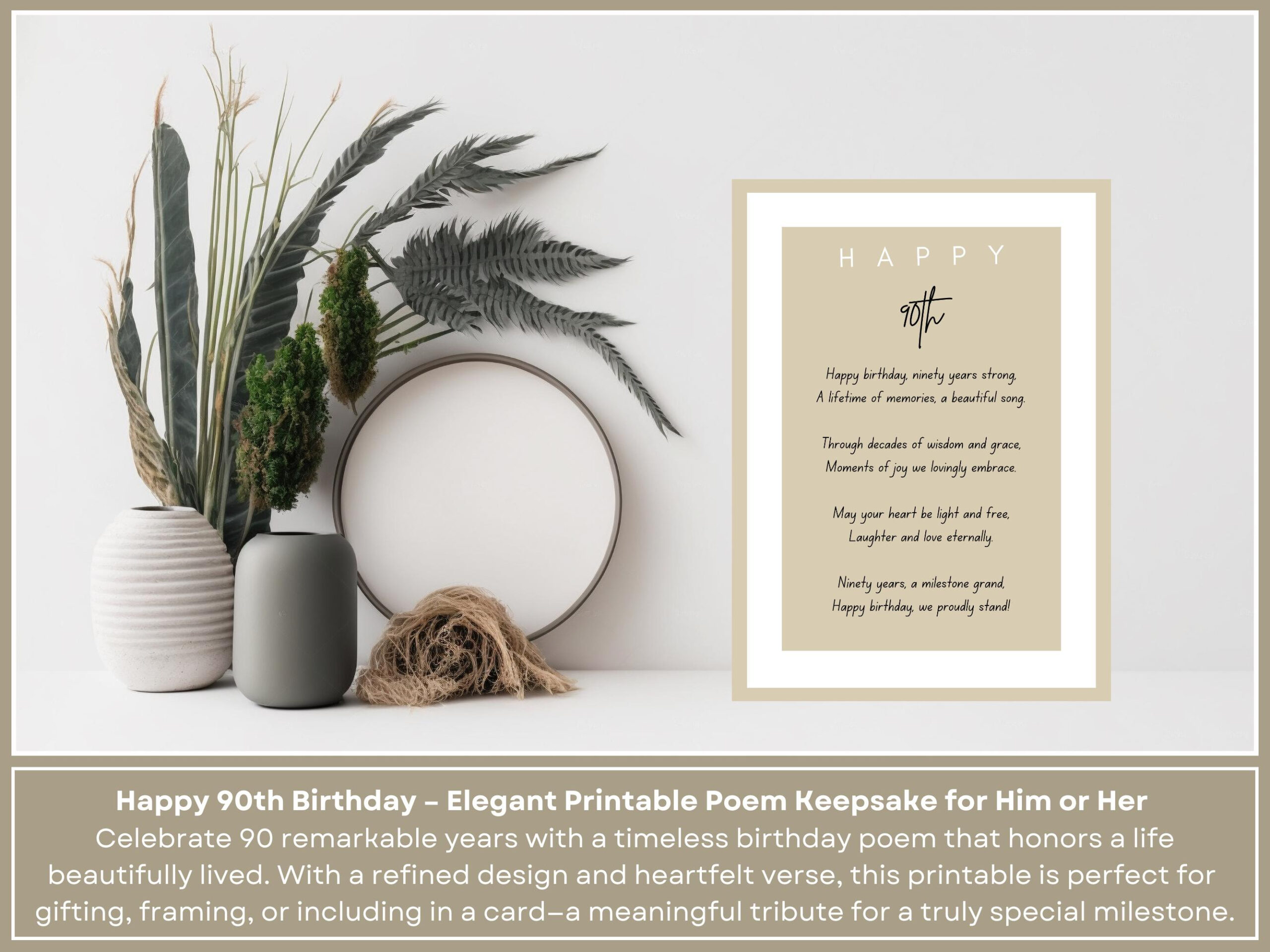 Happy 90Th Birthday Poem For Father Mother Grandmother Grandfather regarding Free Printable 90Th Birthday Poems