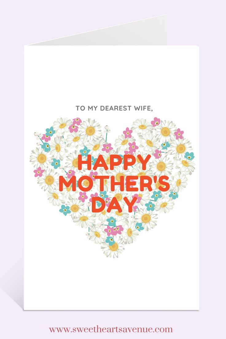 Happy Mother&amp;#039;S Day Card From Husband - Free Printable inside Free Printable Mothers Day Cards From Husband to Wife