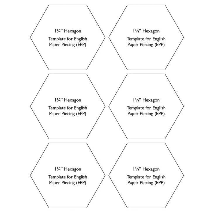 Free Printable 6 Inch Hexagon Template