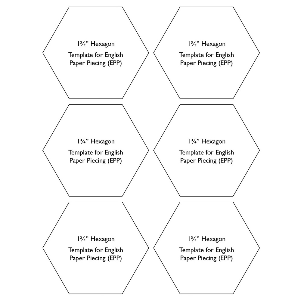 Hexagon Templates For Epp - Vintage Sewing Box - Worksheets Library throughout Free Printable 6 Inch Hexagon Template