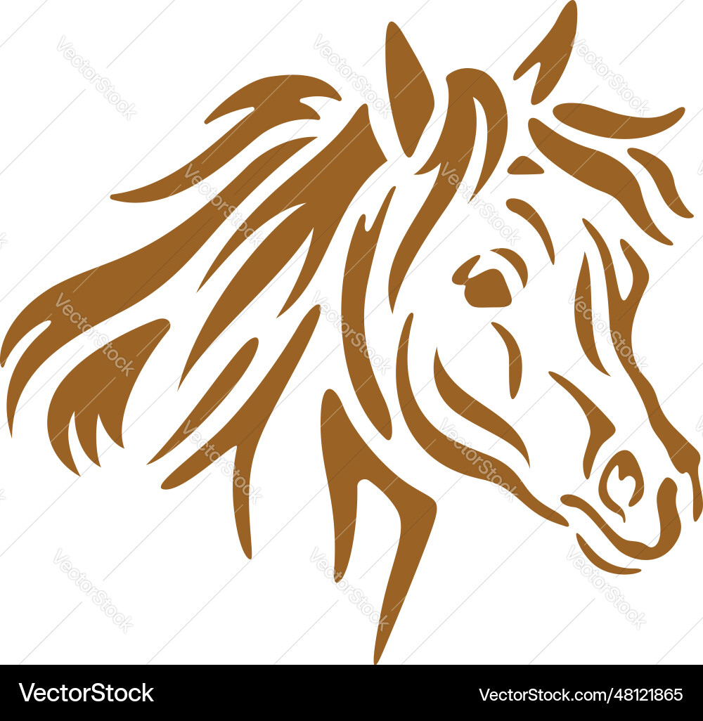 Horse Head Printable Stencil Art Design Royalty Free Vector with regard to Free Printable Horse Head Stencils