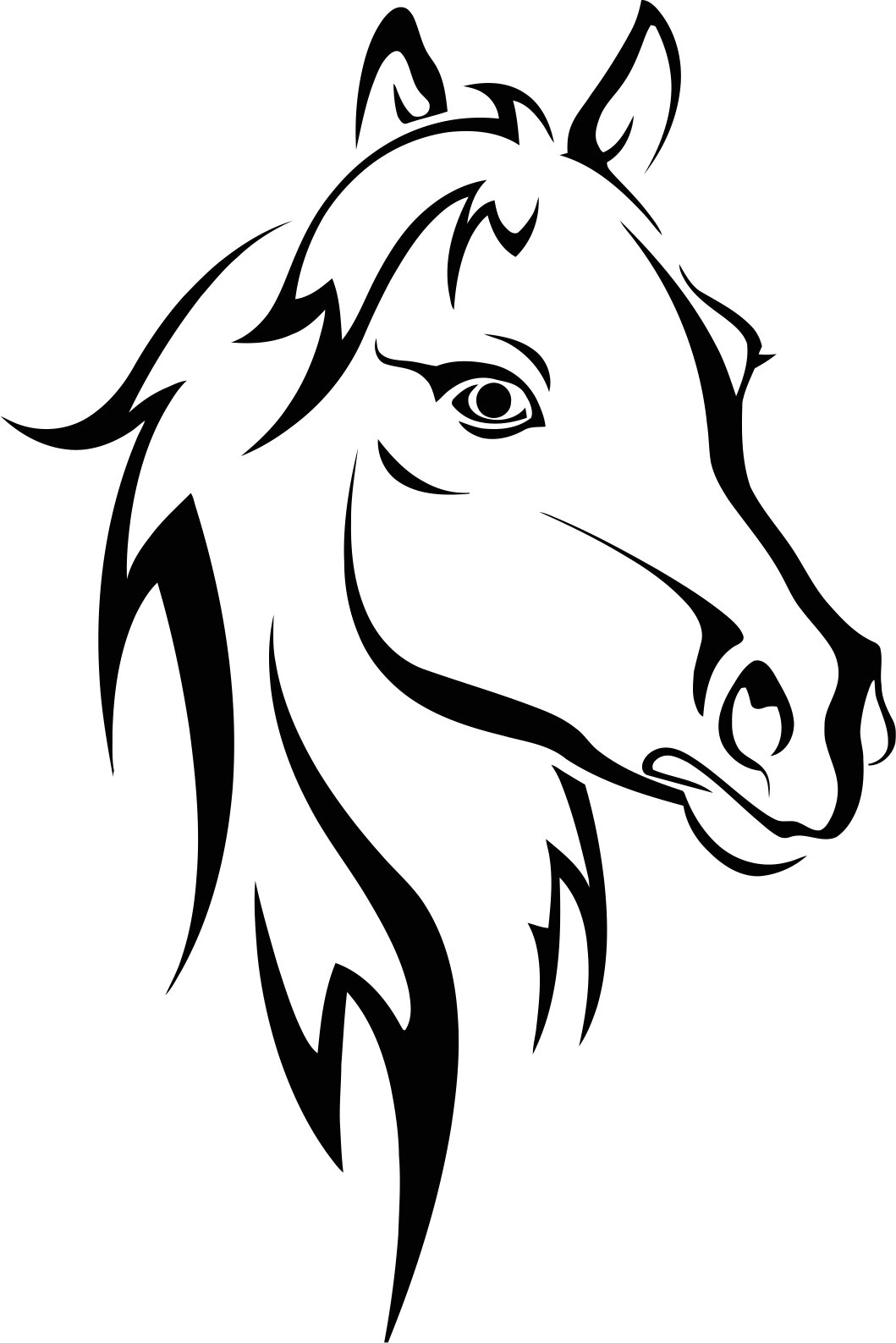 Horse Stencil Free Vector - Dezin regarding Free Printable Horse Head Stencils