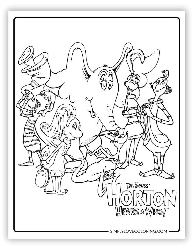 Horton Hears A Who Coloring Pages (Free Pdf Printables) - Simply for Horton Hears a Who Printable Pattern