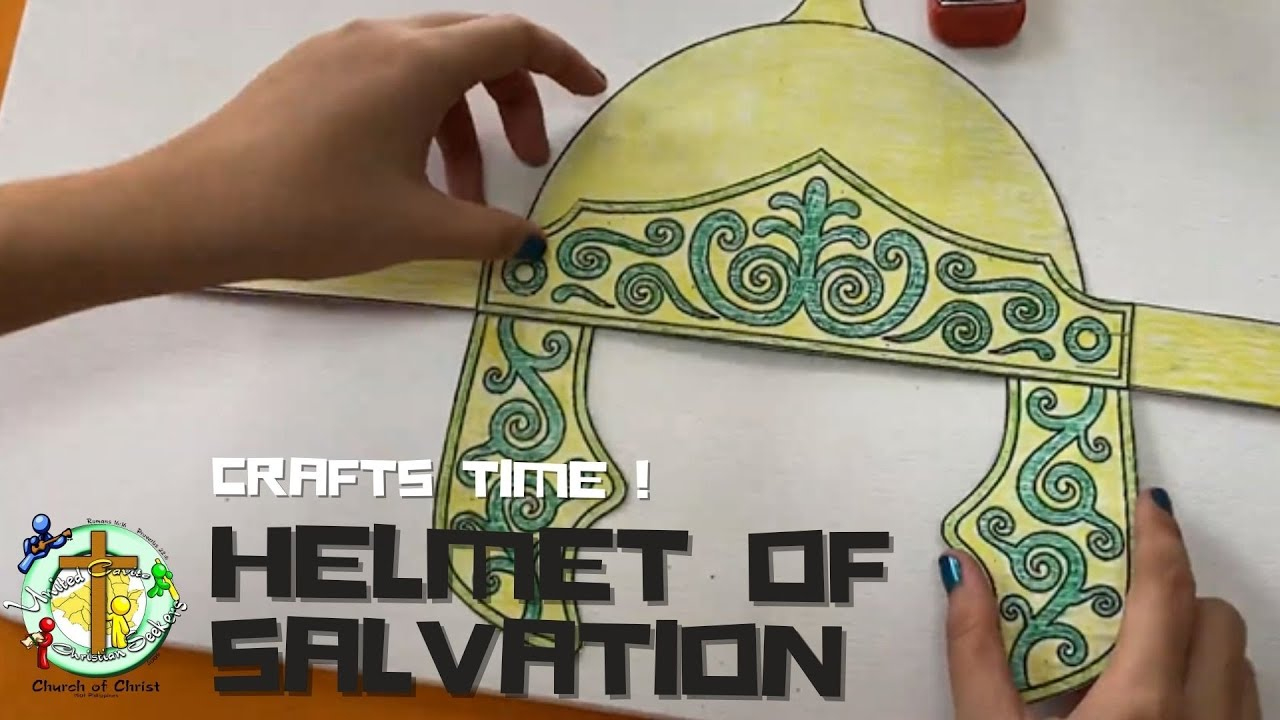 How Make &amp;quot;Helmet Of Salvation Crafts&amp;quot; From Armor Of God | Crafts Time in Printable Pattern For Helmet Of Salvation