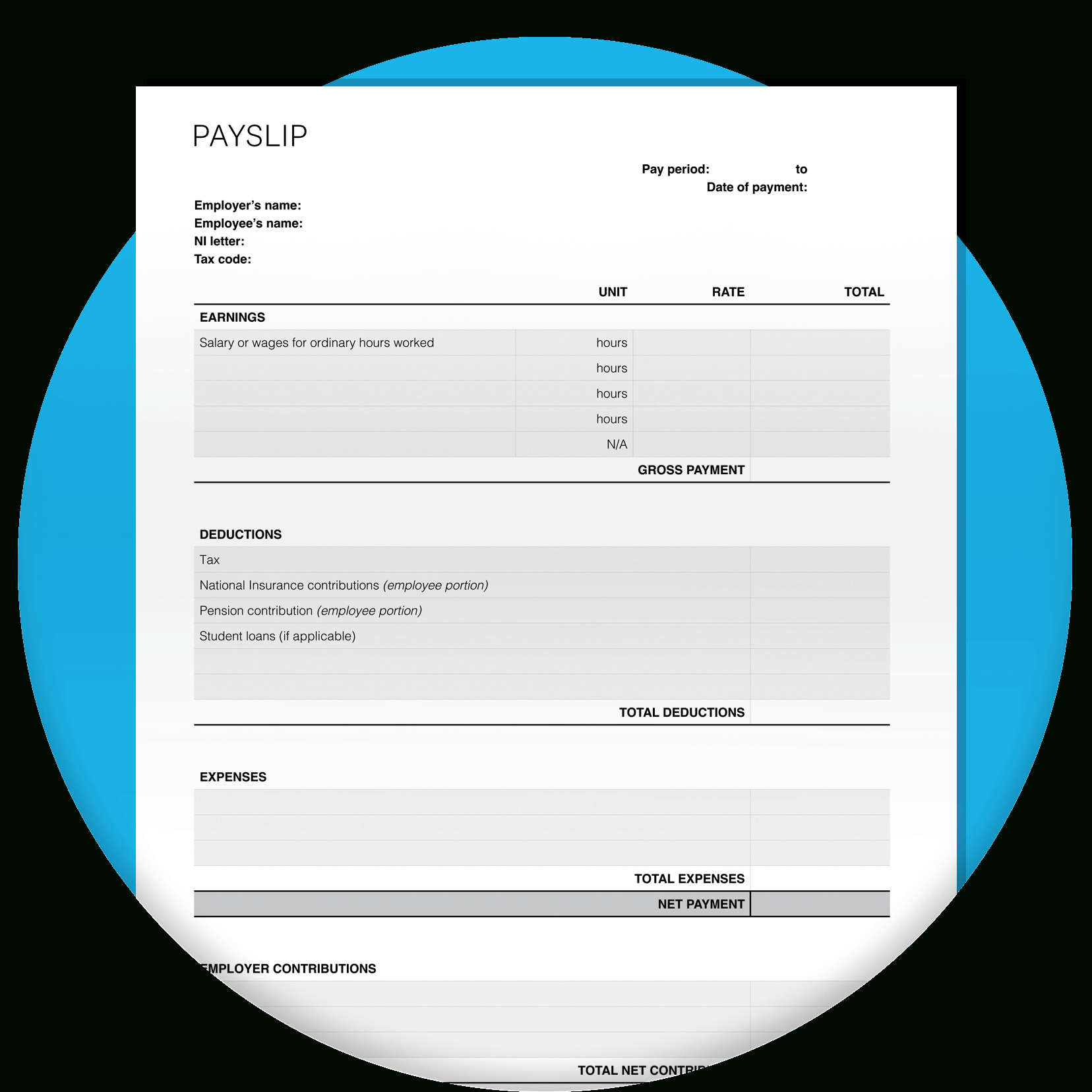 How To Create A Payslip – Need A Free Template? Download Here in Free Payslip Template Excel Uk