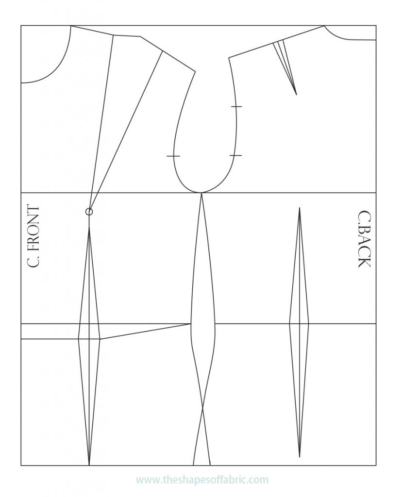 How To Draft The Basic Bodice Pattern - The Shapes Of Fabric inside Free Printable Bodice Patterns