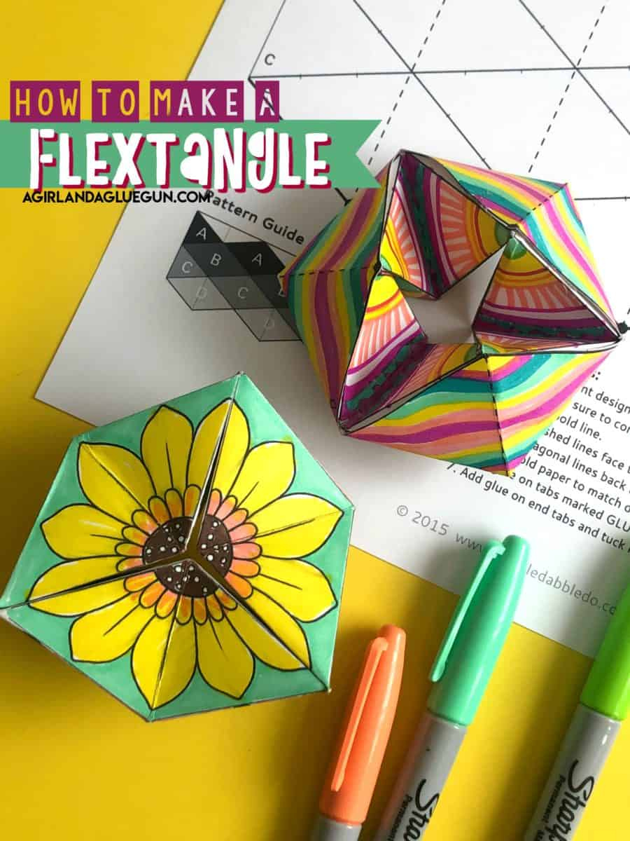 How To Make A Flextangle - A Girl And A Glue Gun for Free Printable Flextangle Template Patterns
