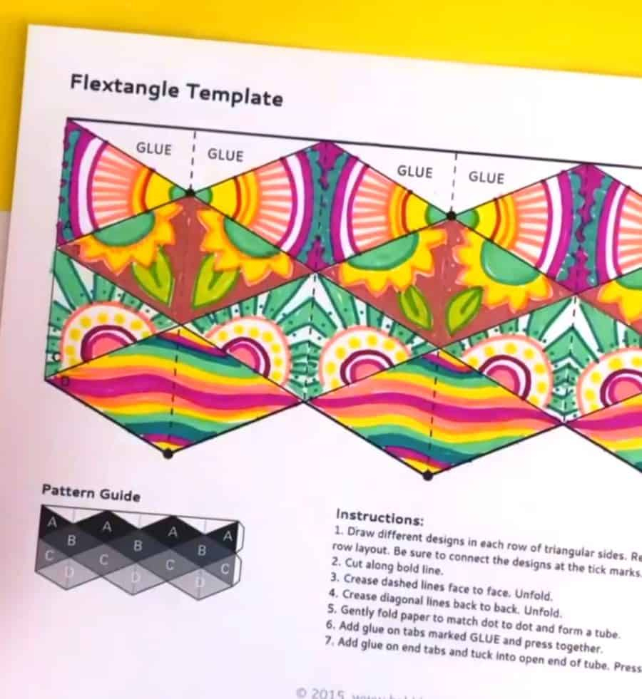 How To Make A Flextangle - A Girl And A Glue Gun within Free Printable Flextangle Template Patterns