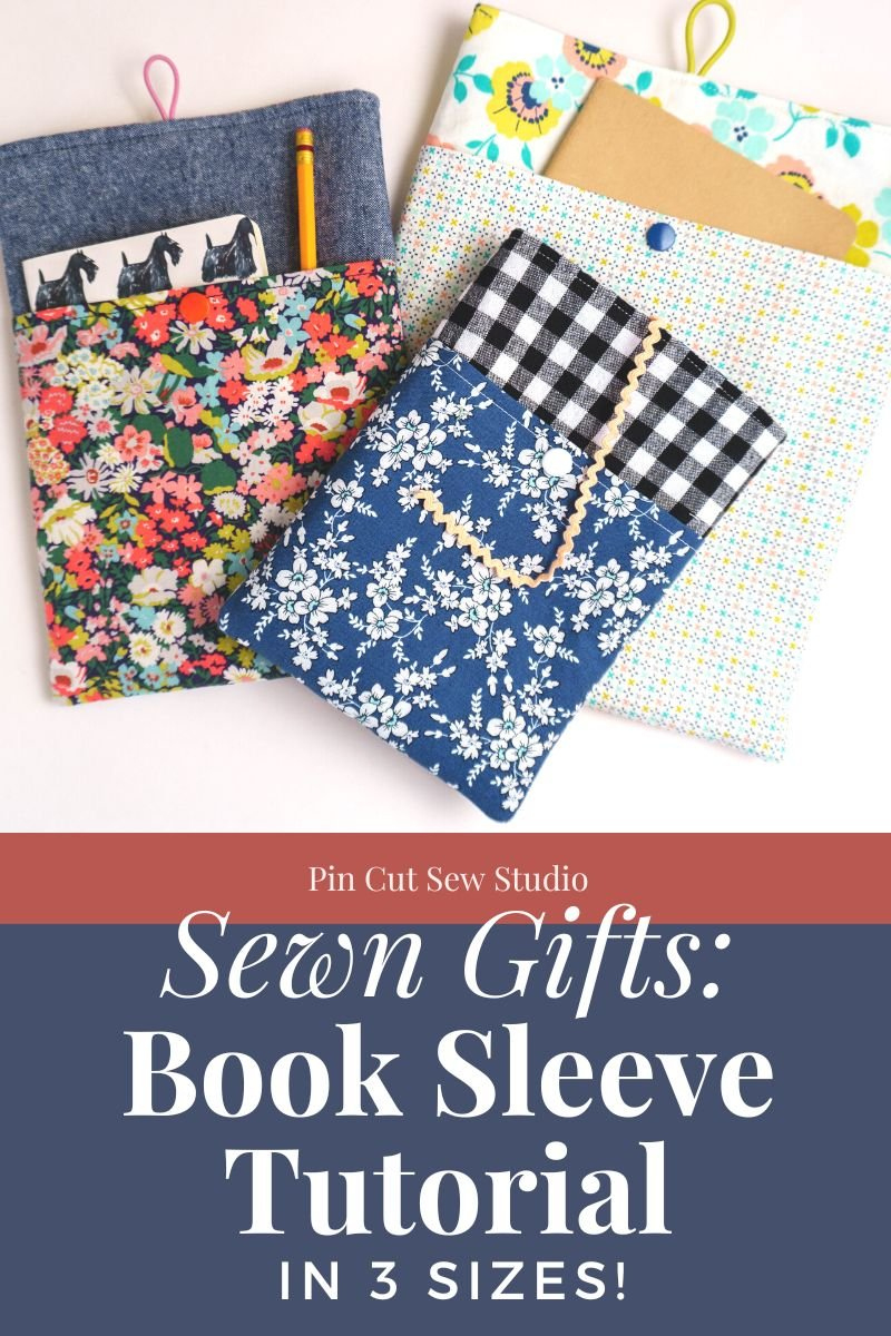 How To Sew Book Sleeves In 3 Sizes — Pin Cut Sew Studio regarding Free Printable Book Sleeve Pattern