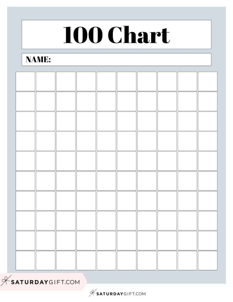 Hundreds Chart Printable - 19 Free Numbers 1 To 100 Worksheets intended for Free Blank 100 Chart Printable