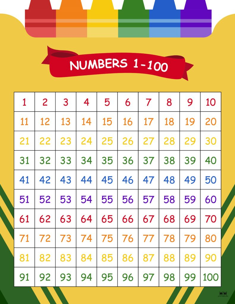 Hundreds Charts - 25 Free Printables | Printabulls regarding 1 100 Chart Printable Free