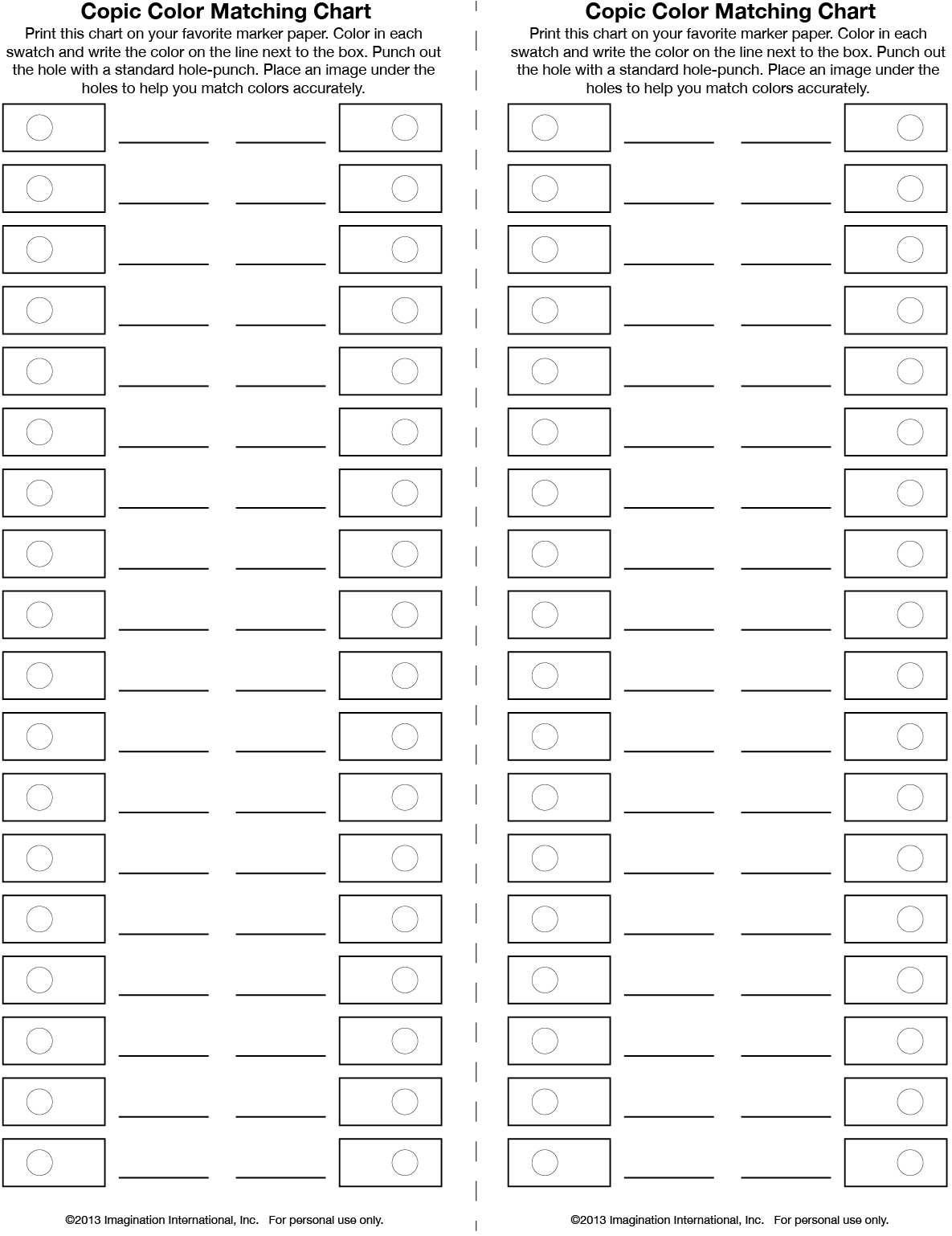 I Like Markers: Helpful Color Chart with regard to Caliart Markers Color Chart Printable