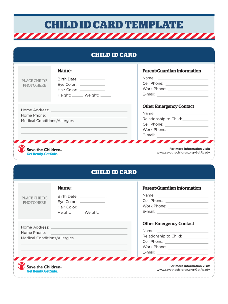 Id Card Template Photo - Fill Online, Printable, Fillable, Blank within Free Emergency Card Template
