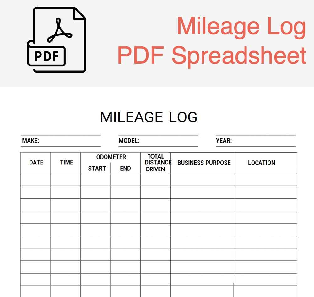 Irs Printable Mileage Log Templates – Free Excel &amp;amp; Pdf &amp;amp; Google for Mileage Chart Printable