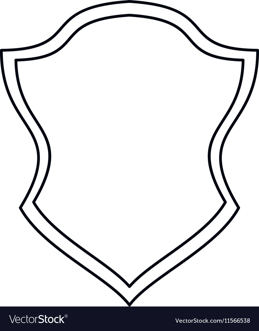 Isolated Shield Shape Design Royalty Free Vector Image in Free Shield Shapes Templates