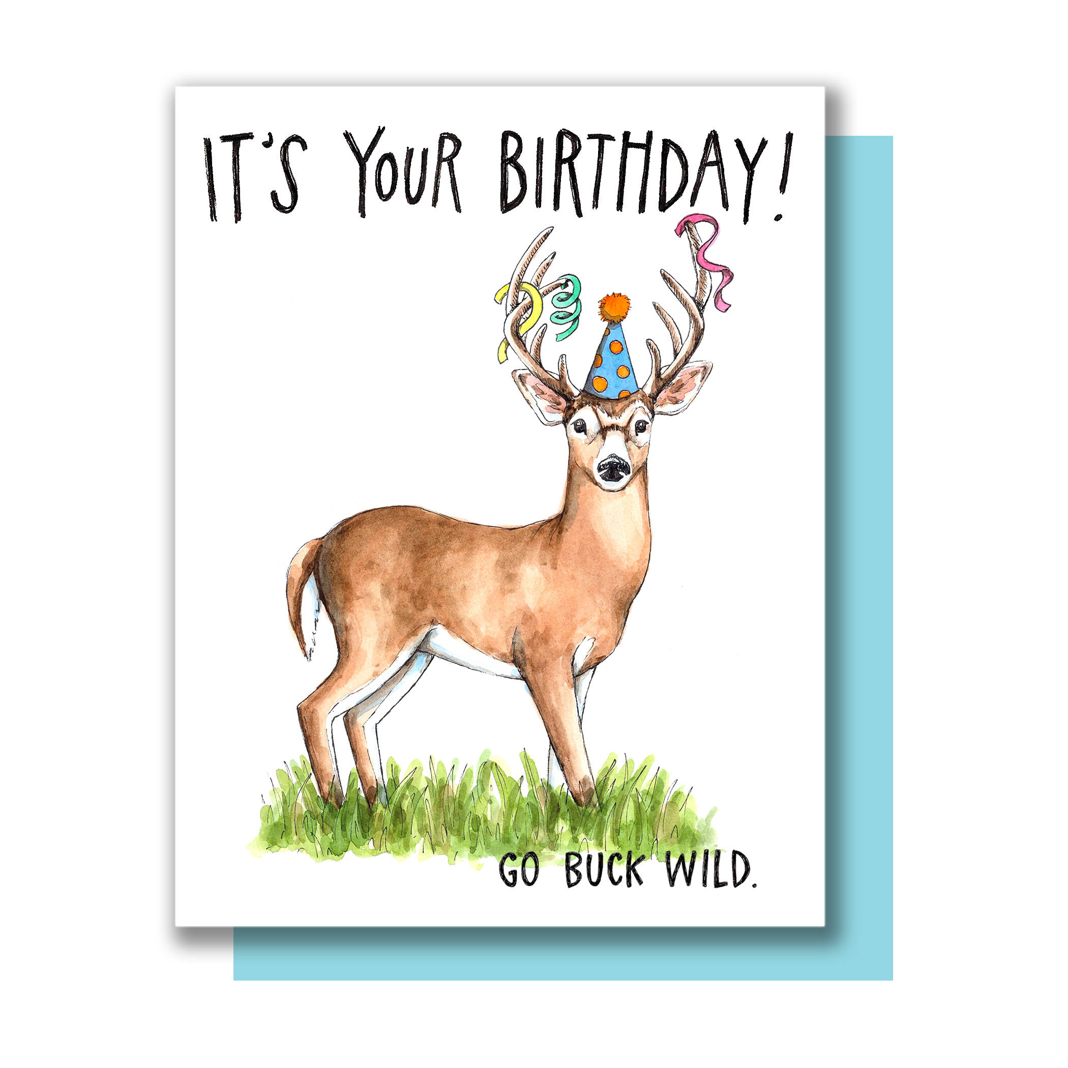 It&amp;#039;S Your Birthday Go Buck Wild Happy Birthday Deer Card - Etsy throughout Free Printable Hunting Birthday Cards