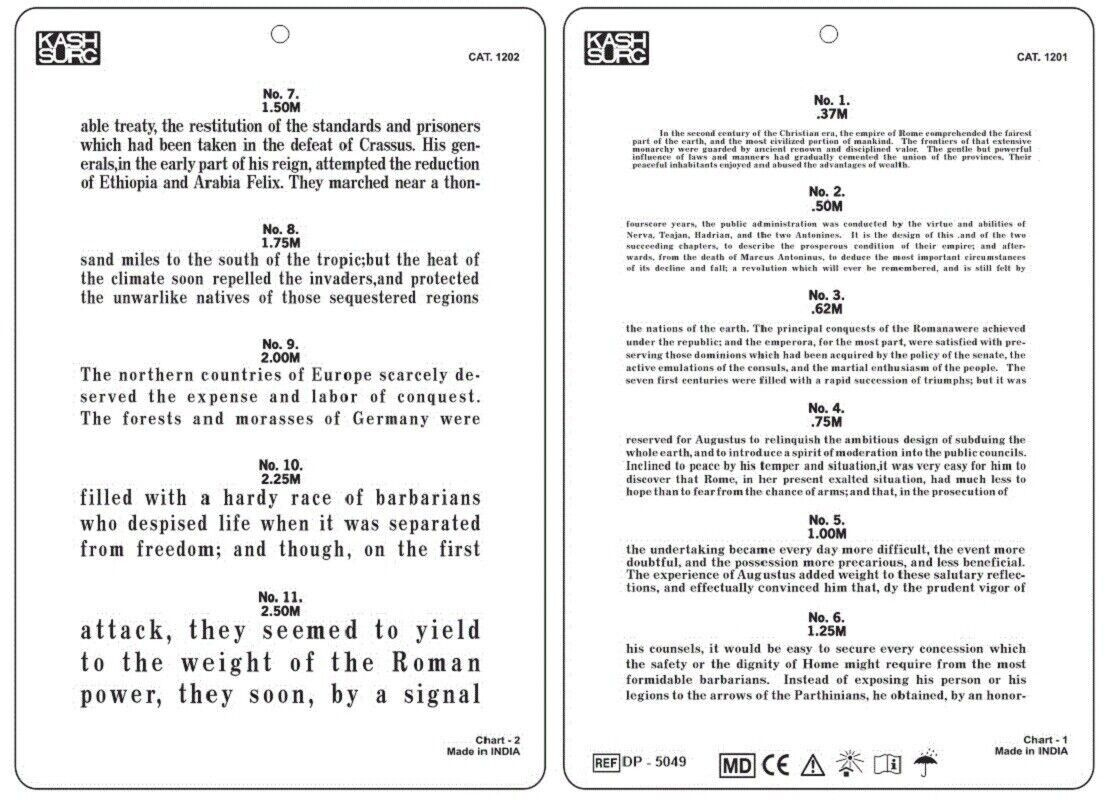 Jaeger Sehtafel, Nahseh-Lesetest Kunststoffkarte inside Jaeger Chart Printable