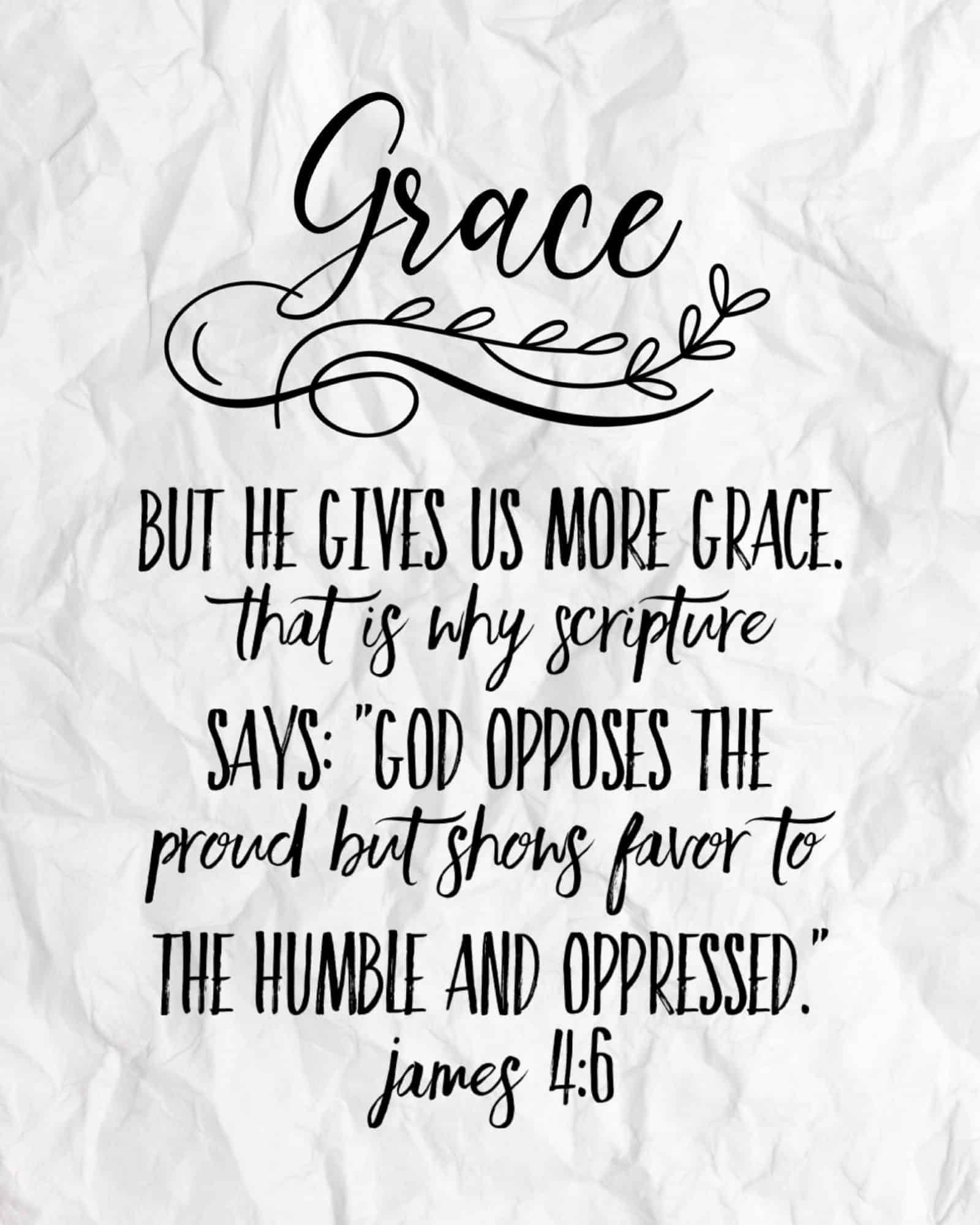 James 4:6 Niv - Free Printable Bible Verse Wall Art for Free Printable Niv Bible