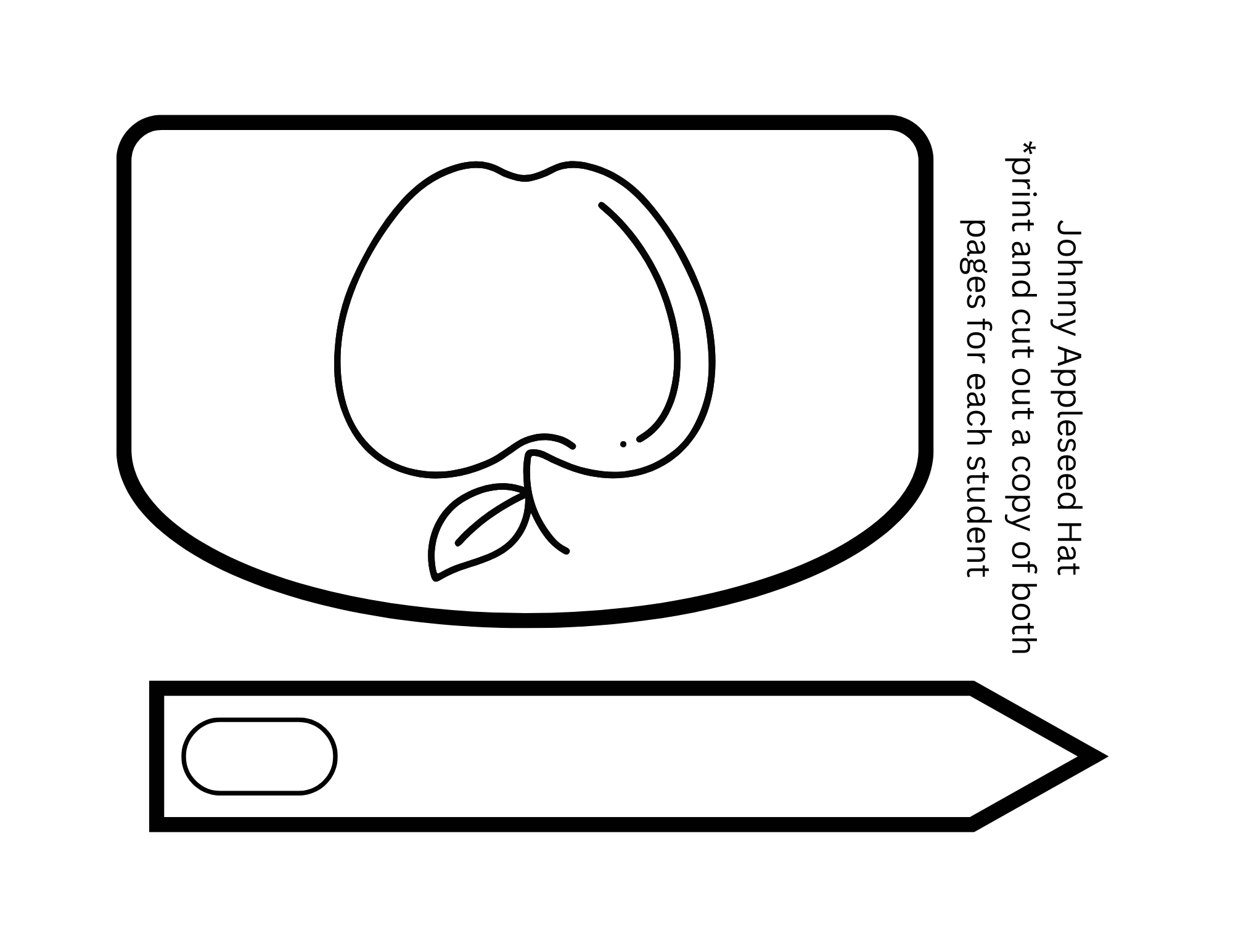 Johnny Appleseed Hat Activity - Free Printable - Home Learning Kit with Free Johnny Appleseed Printables