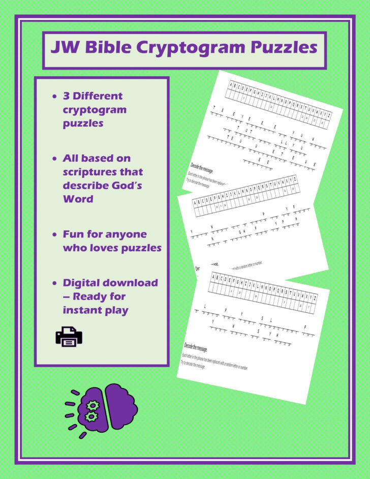Free Printable Bible Cryptograms With Answers