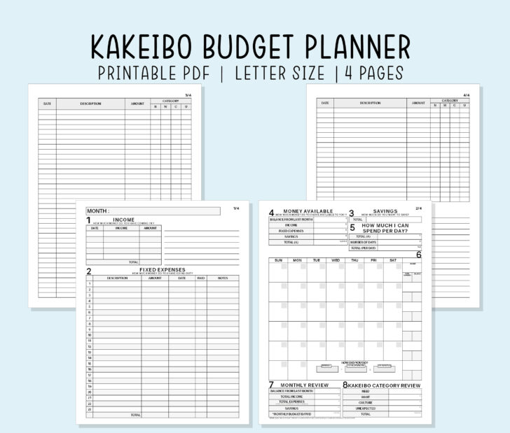 Kakeibo Free Printable