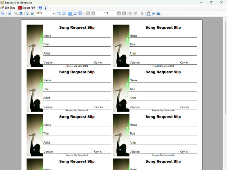 Free Karaoke Slips Printable