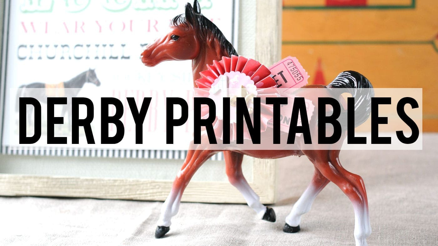 Kentucky Derby Printables - The Polka Dot Chair with Free Printable Kentucky Derby Horses
