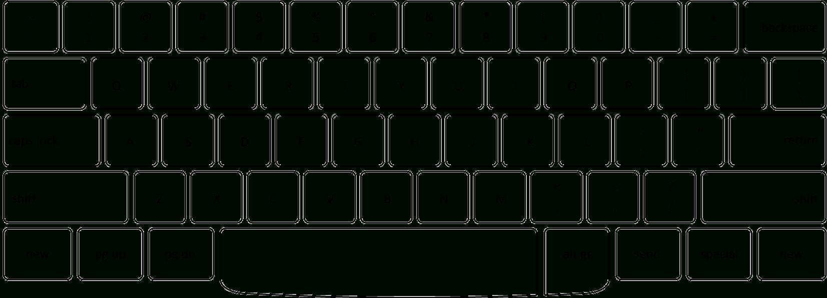 Keyboard Layouts &amp;amp; Languages (Smart Typewriter) - Freewrite regarding Free Printable Keyboard Template
