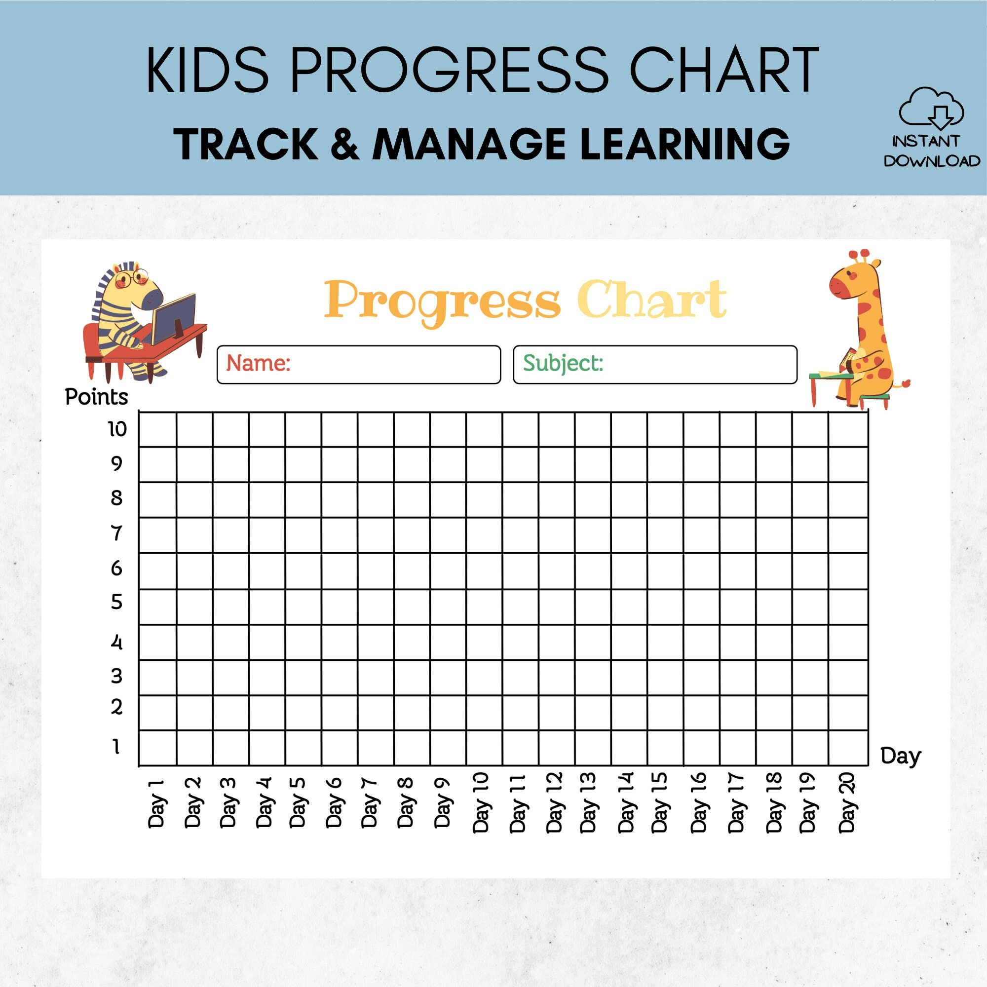 Kids&amp;#039; Learning Progress Chart | Printable Learning Progress Chart in Progress Chart Printable