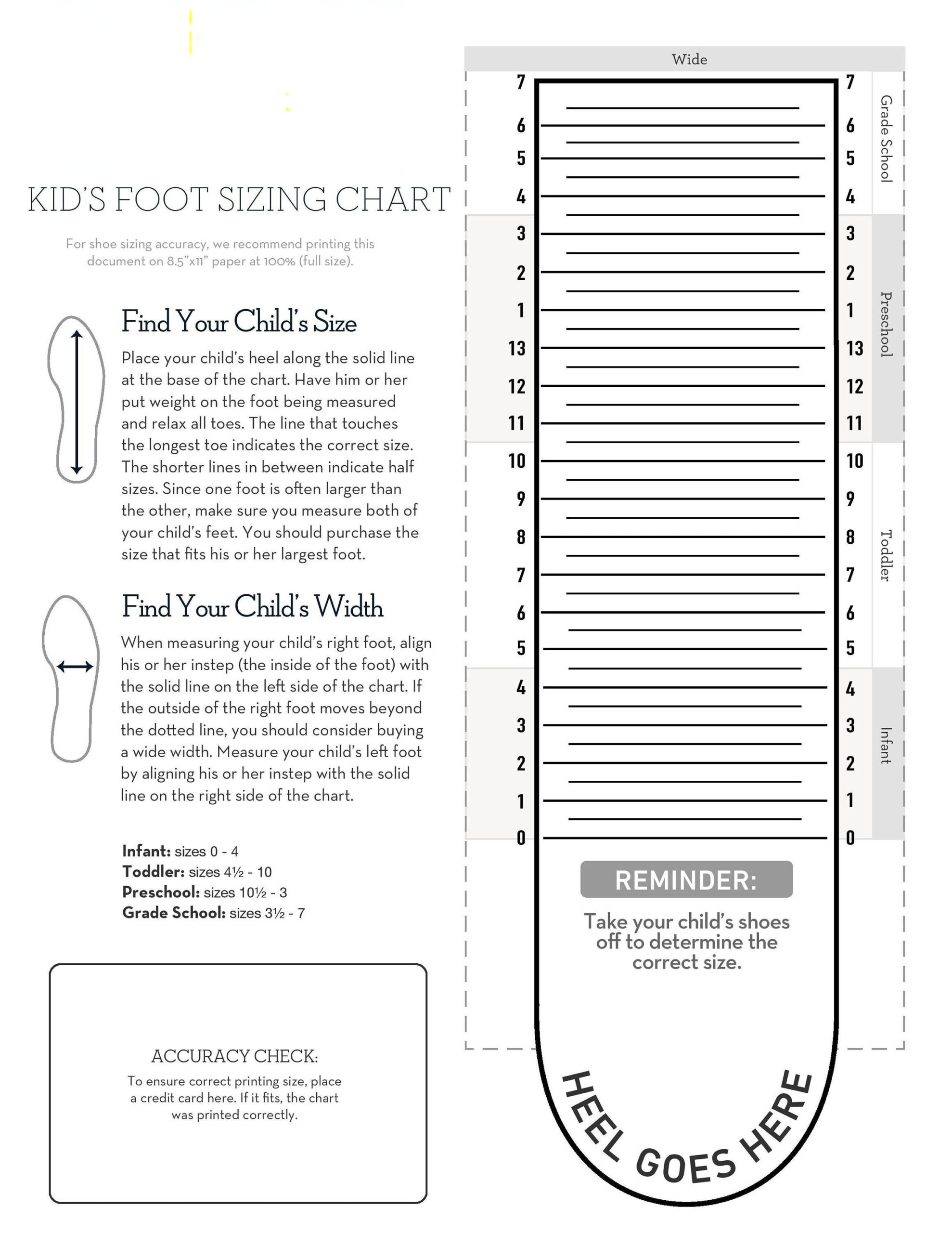 Kinder Fuß Größentabelle | Einfache Fußsize-Charts | Kind Schuh with regard to Youth Shoe Size Chart Printable