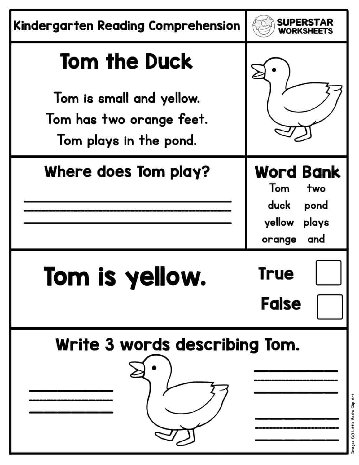 Kindergarten Reading Comprehension Worksheets - Superstar Worksheets in Free Printable Level G Books