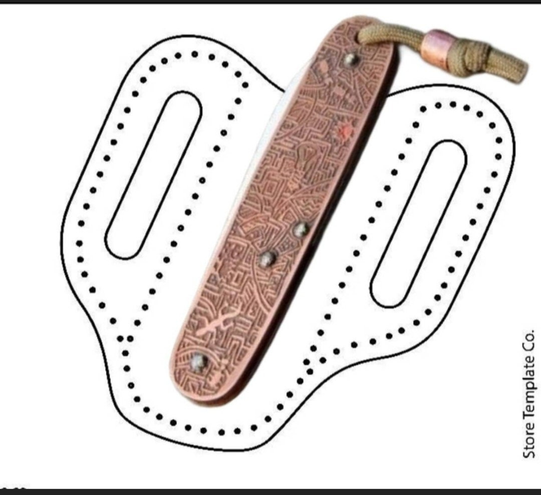 Knife Sheath Template Pattern, Pocket Knife Case Pdf, Leather throughout Printable Leather Knife Sheath Patterns