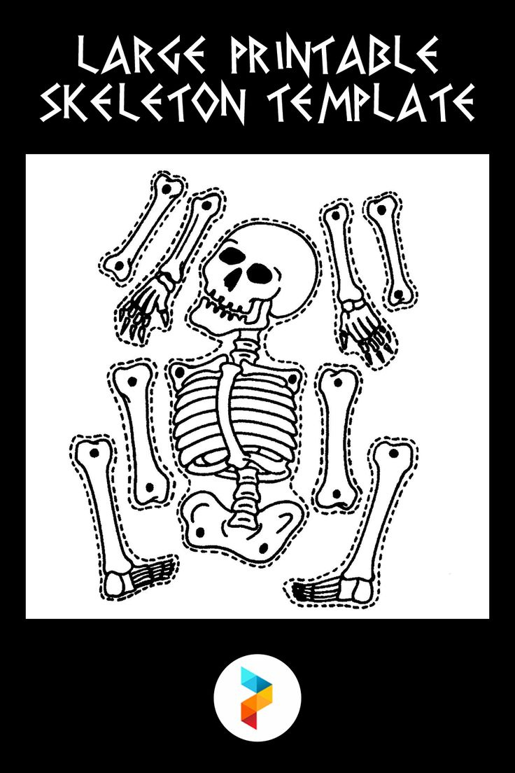Large Skeleton Template - 20 Free Pdf Printables | Printablee for Free Life Size Printable Skeleton