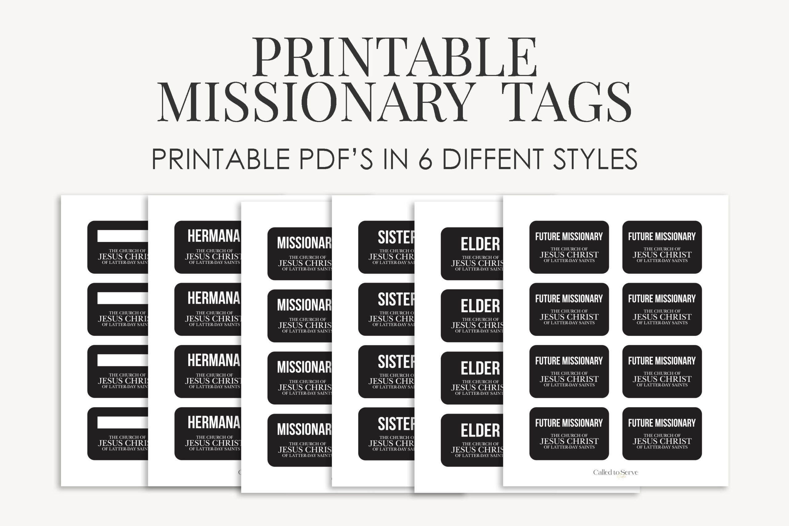 Lds Missionary Tags For Kids Bundle Of 6 - Etsy - Worksheets Library with regard to Free Printable Missionary Tags