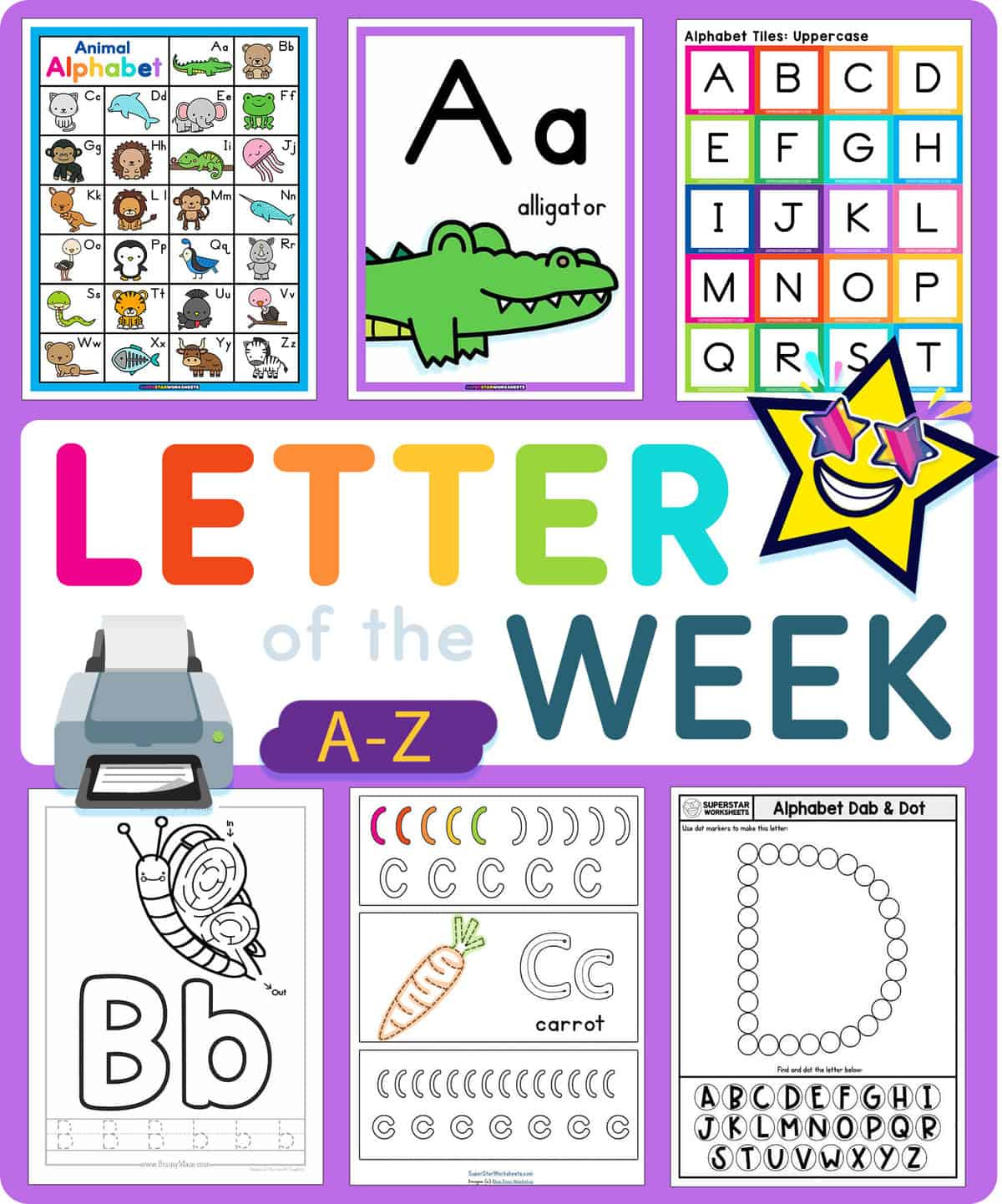 Letter Of The Week - Superstar Worksheets pertaining to Letter Of The Week Free Printables
