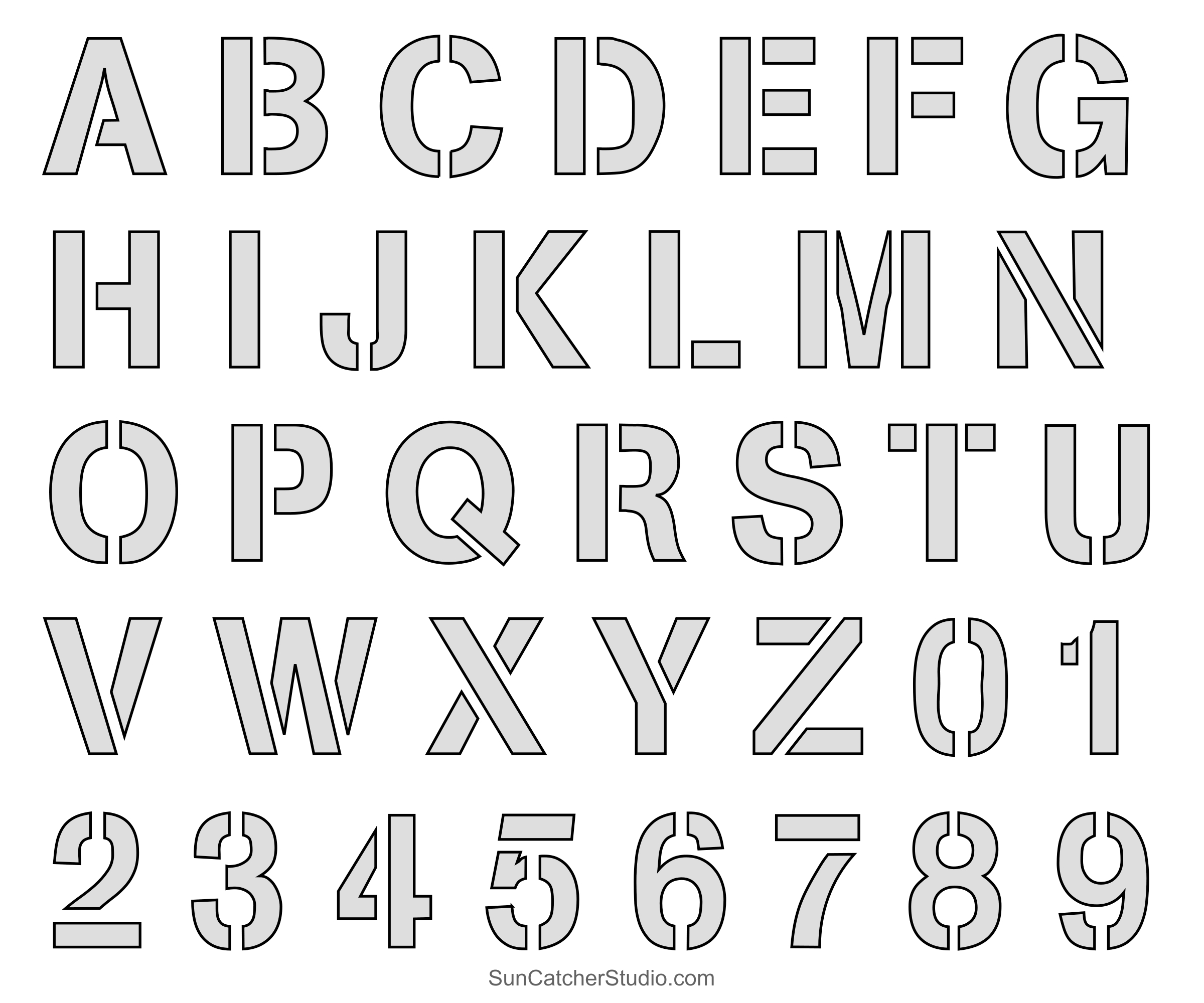 Letter Stencils (Printable Alphabet, Font, Templates, Patterns inside Free Printable Apostrophe Stencil