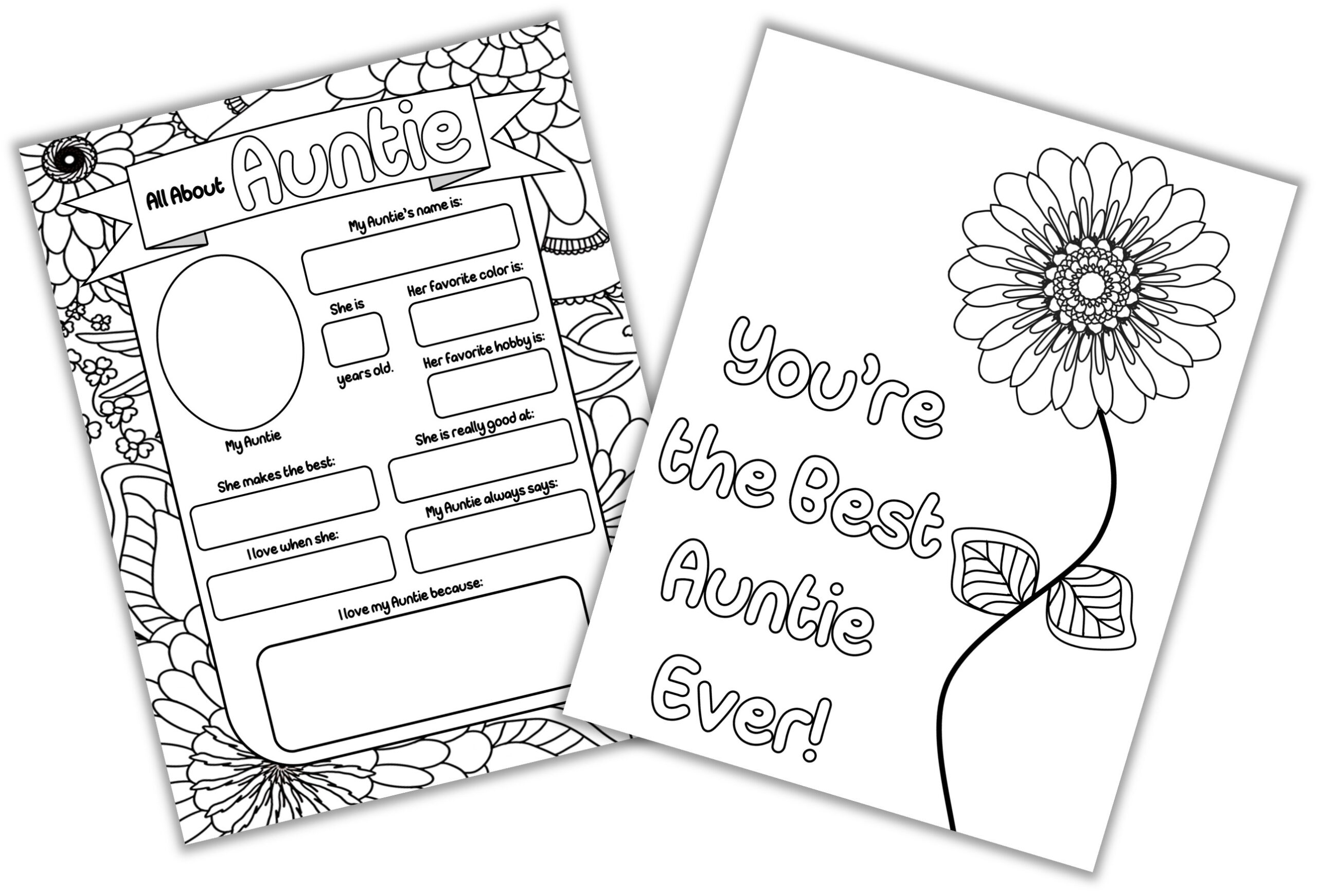 Life Worth The Living Blog inside All About My Aunt Free Printable