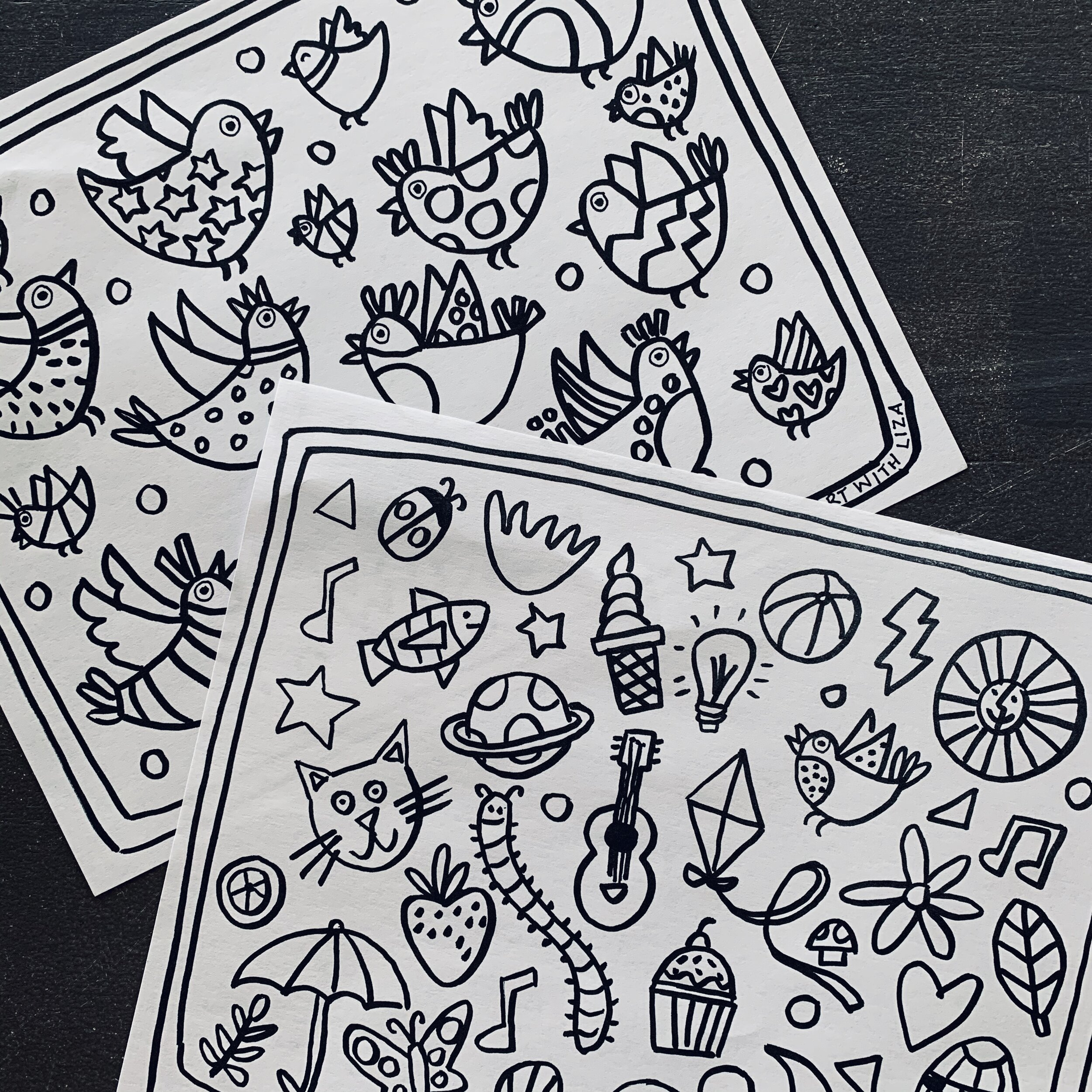 Liza Snyder Art-Free Printable Doodles To Color with regard to Free Printable Doodle Patterns